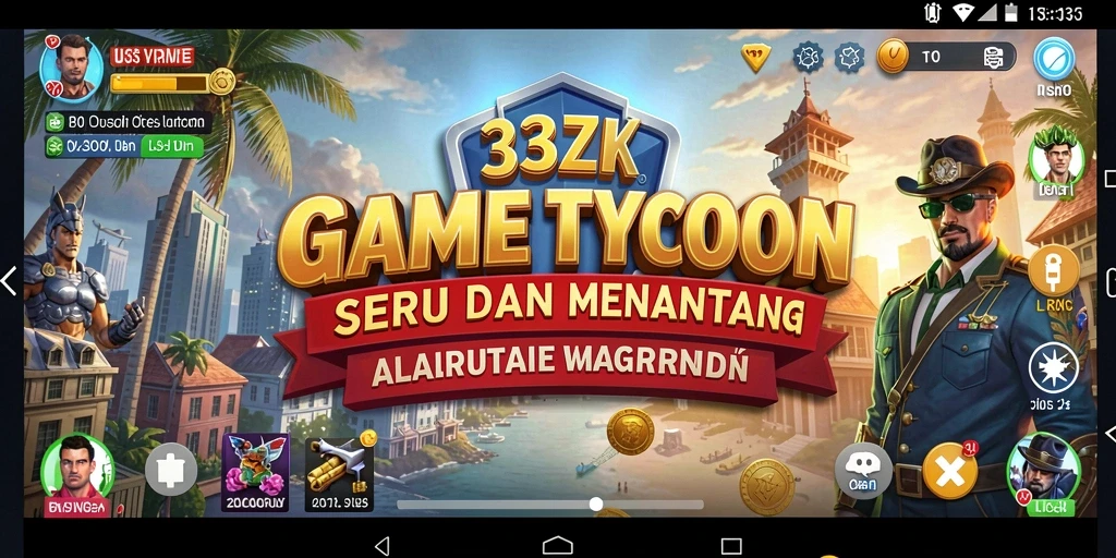 Tampilan gameplay menarik di 33ZK dengan fokus pada manajemen bisnis.