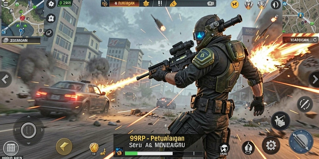 Screenshot gameplay 99RP menunjukkan aksi seru dan menegangkan.