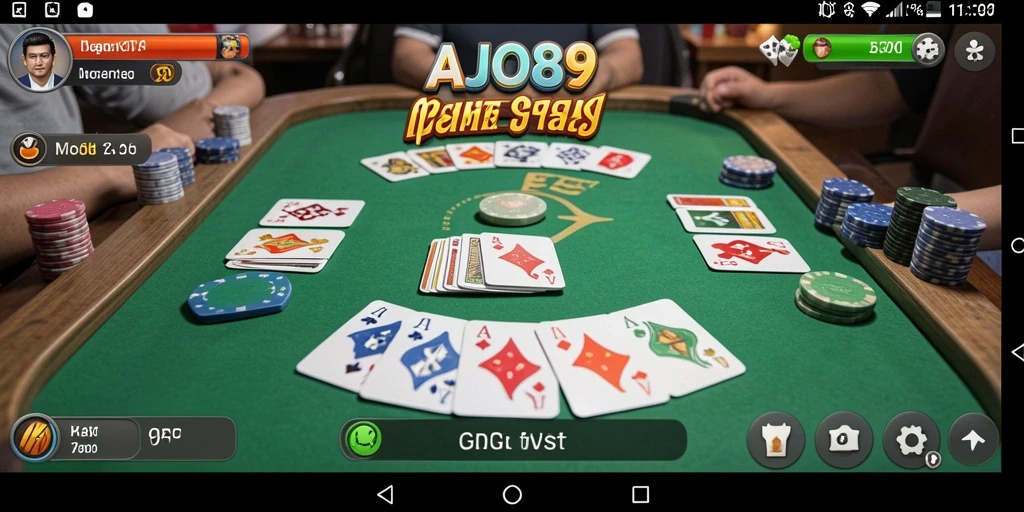 Tampilan gameplay seru dari AJO89 saat bermain Gaple.