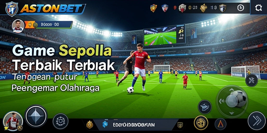 Screenshot gameplay dari ASTONBET menampilkan aksi sepak bola yang menegangkan.