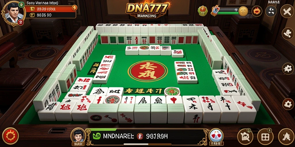 Screenshot gameplay DNA777 yang menampilkan keseruan permainan Mahjong.