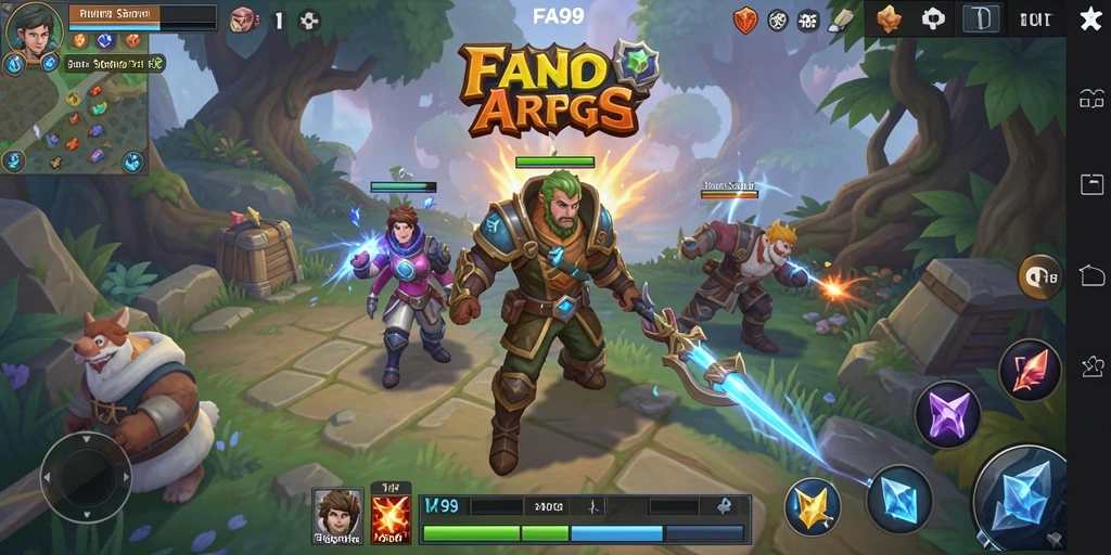 Tangkapan layar dari gameplay menarik FA99 di dunia ARPG.