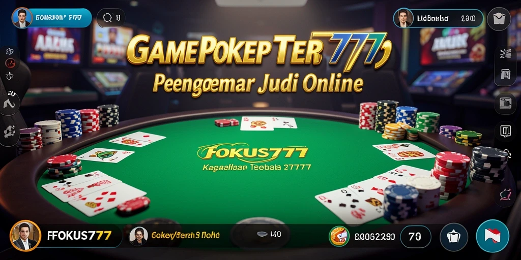 Tampilan gameplay Poker yang menegangkan di FOKUS777.
