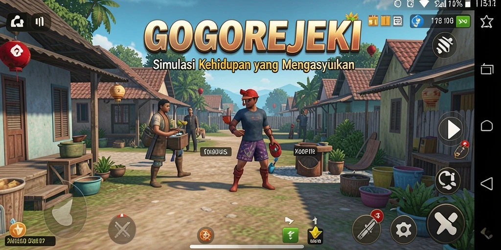 Tampilan gameplay GOGOREJEKI yang menarik dan interaktif.