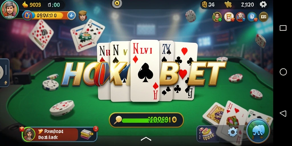 Tampilan gameplay HOKIBET yang seru dalam permainan Domino.