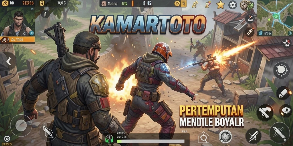 Gameplay seru KAMARTOTO dalam pertempuran Battle Royale.