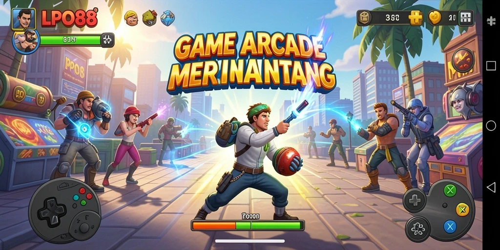 Screenshot gameplay LPO88 menampilkan aksi seru dalam permainan Arcade.
