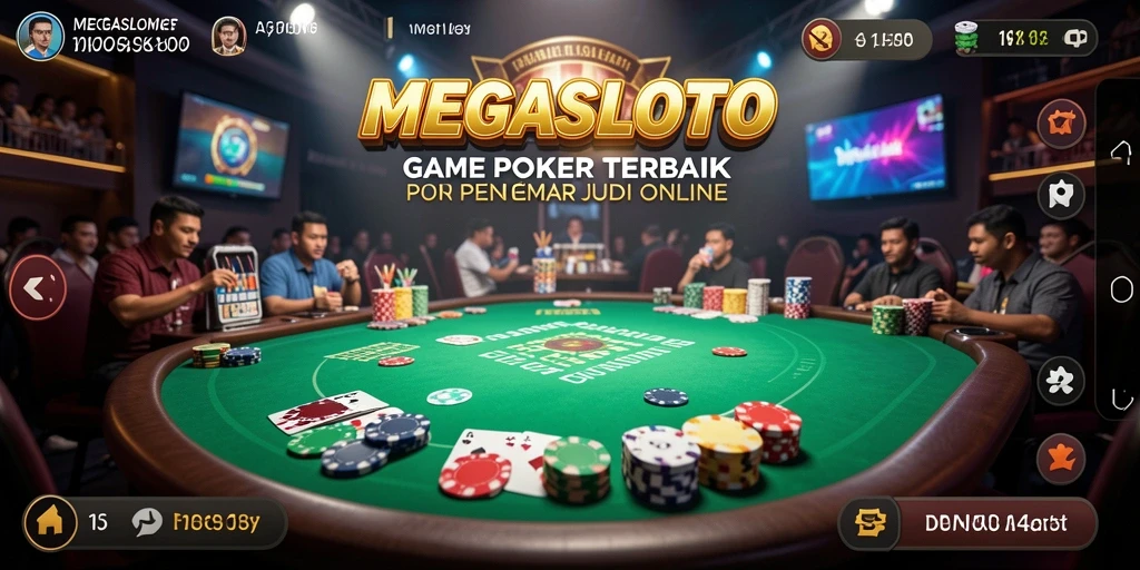 Tampilan gameplay Poker yang seru dan mendebarkan.