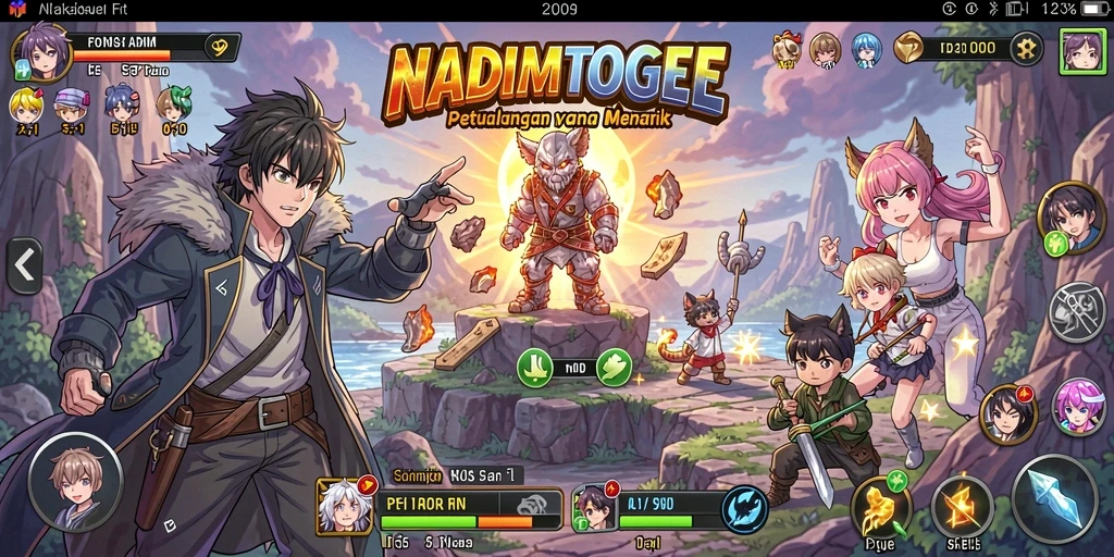 Tampilan gameplay NADIMTOGEL yang penuh warna dan menakjubkan.