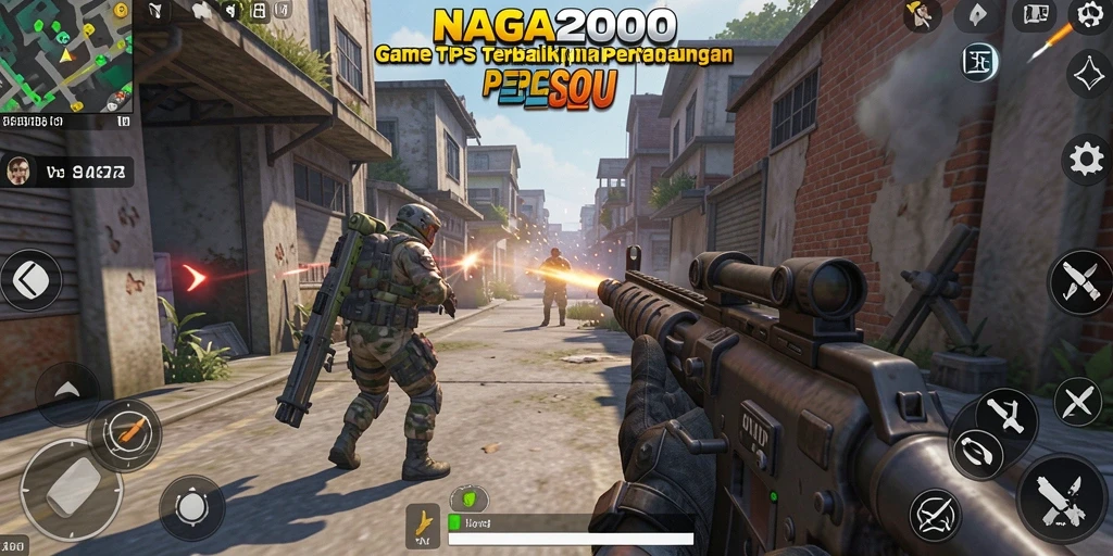 Tampilan gameplay NAGA2000 yang intens dan seru.