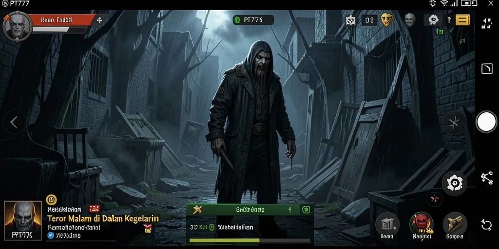 Screenshot PT777 menampilkan momen menegangkan dalam gameplay horor.