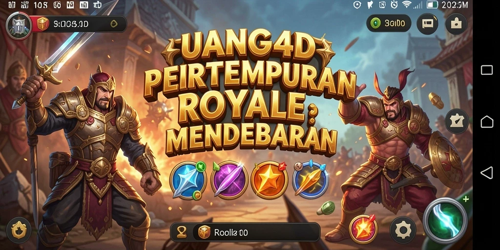 Gambaran gameplay UANG4D yang seru dan intens di arena Battle Royale.