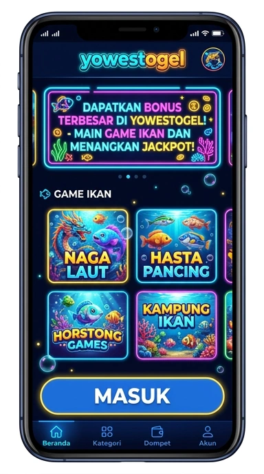 Tampilan utama aplikasi yowestogel dengan koleksi aplikasi.